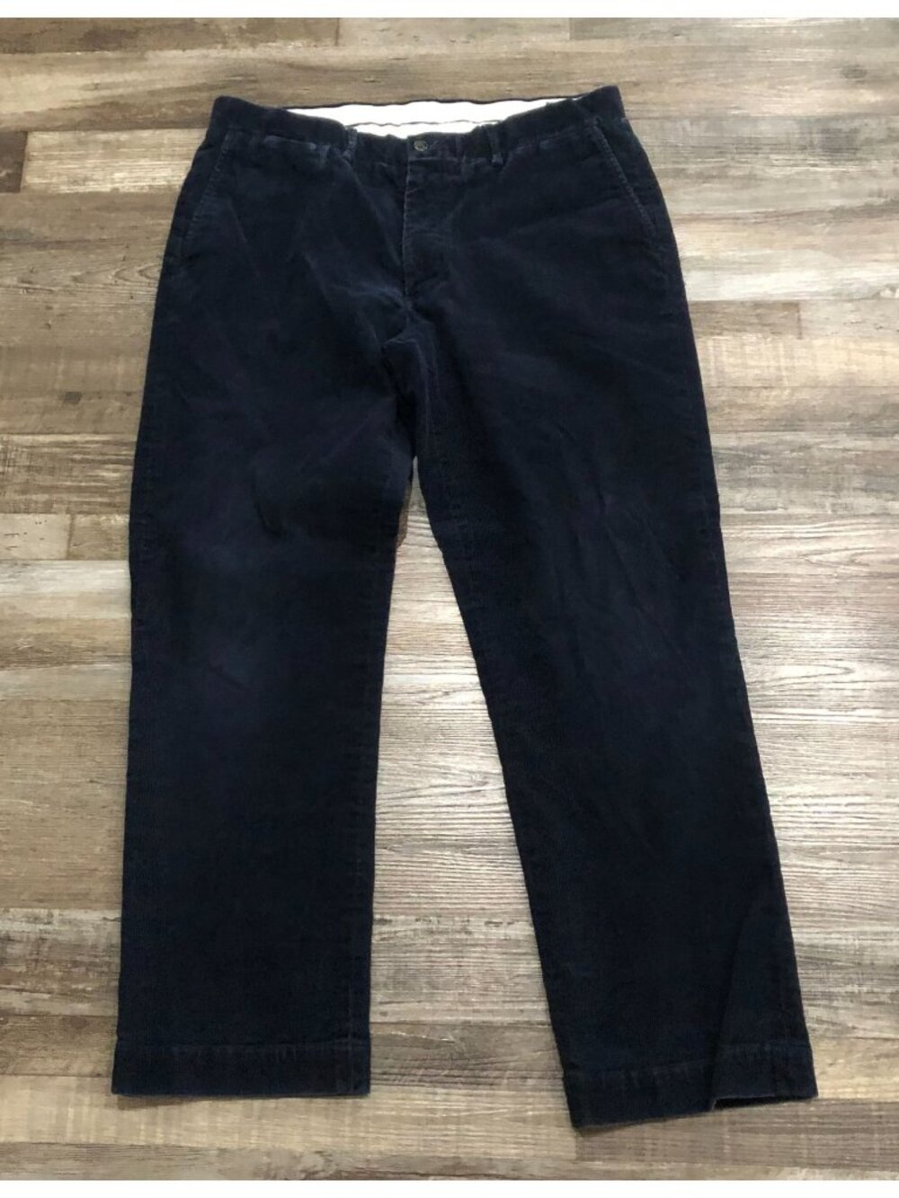 Polo Ralph Lauren Mens 35x30 Navy Blue Stretch Classic Fit Corduroy Pants